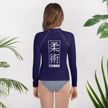 Girls Brazilian Jiu-Jitsu Long Sleeve Rash Guard – No-Gi Performance Top - Midnight Blue