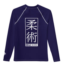 Girls Brazilian Jiu-Jitsu Long Sleeve Rash Guard – No-Gi Performance Top - Midnight Blue