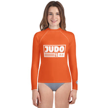 Girls Long Sleeve Judo Rash Guard – Youth Martial Arts Compression Apparel - Flamingo Exclusive Girls Judo Long Sleeve Rash Guard Youth