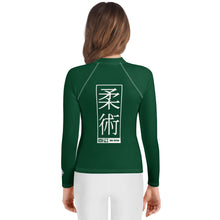 Girls Long Sleeve MMA & BJJ Rash Guard – Premium Compression Shirt - Sherwood Forest