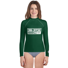 Girls Long Sleeve MMA & BJJ Rash Guard – Premium Compression Shirt - Sherwood Forest