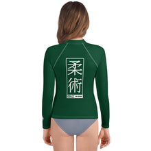 Girls Long Sleeve MMA & BJJ Rash Guard – Premium Compression Shirt - Sherwood Forest