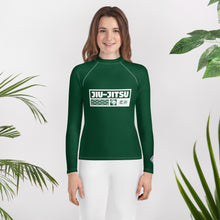 Girls Long Sleeve MMA & BJJ Rash Guard – Premium Compression Shirt - Sherwood Forest