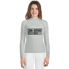 Girls Long Sleeve Rash Guard for Brazilian Jiu-Jitsu, MMA & Wrestling - Smoke