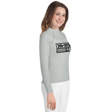 Girls Long Sleeve Rash Guard for Brazilian Jiu-Jitsu, MMA & Wrestling - Smoke