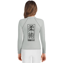 Girls Long Sleeve Rash Guard for Brazilian Jiu-Jitsu, MMA & Wrestling - Smoke