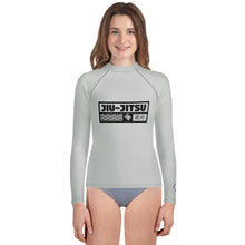 Girls Long Sleeve Rash Guard for Brazilian Jiu-Jitsu, MMA & Wrestling - Smoke