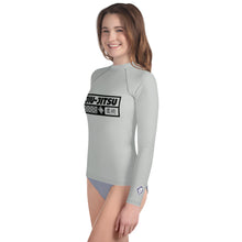 Girls Long Sleeve Rash Guard for Brazilian Jiu-Jitsu, MMA & Wrestling - Smoke