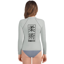 Girls Long Sleeve Rash Guard for Brazilian Jiu-Jitsu, MMA & Wrestling - Smoke