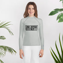 Girls Long Sleeve Rash Guard for Brazilian Jiu-Jitsu, MMA & Wrestling - Smoke