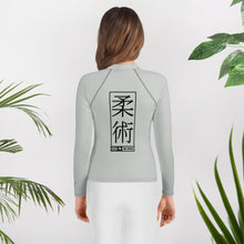 Girls Long Sleeve Rash Guard for Brazilian Jiu-Jitsu, MMA & Wrestling - Smoke