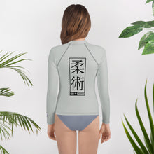 Girls Long Sleeve Rash Guard for Brazilian Jiu-Jitsu, MMA & Wrestling - Smoke