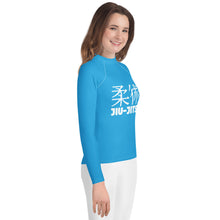 Girls Long Sleeve Rash Guard – Youth Classic Jiu-Jitsu Compression Fit – Cyan