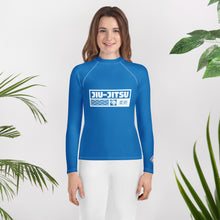 Girls No-Gi Jiu-Jitsu Rash Guard – Long Sleeve Athletic Performance Top - Azul