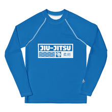 Girls No-Gi Jiu-Jitsu Rash Guard – Long Sleeve Athletic Performance Top - Azul