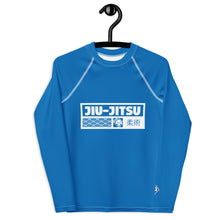 Girls No-Gi Jiu-Jitsu Rash Guard – Long Sleeve Athletic Performance Top - Azul