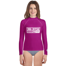 Girls Performance Rash Guard – Long Sleeve Jiu-Jitsu & Grappling Gear - Fresh Eggplant