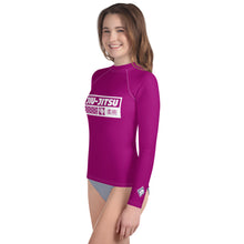 Girls Performance Rash Guard – Long Sleeve Jiu-Jitsu & Grappling Gear - Fresh Eggplant