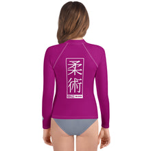 Girls Performance Rash Guard – Long Sleeve Jiu-Jitsu & Grappling Gear - Fresh Eggplant