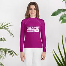 Girls Performance Rash Guard – Long Sleeve Jiu-Jitsu & Grappling Gear - Fresh Eggplant