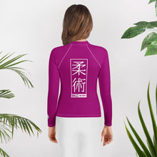 Girls Performance Rash Guard – Long Sleeve Jiu-Jitsu & Grappling Gear - Fresh Eggplant