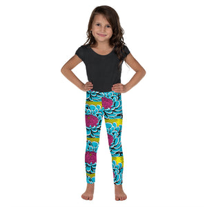 Elevate Your Girl's Active Style with Pop Art Inspired Yoga Pants 002 Dahlia Exclusive Girls Leggings