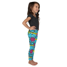 Elevate Your Girl's Active Style with Pop Art Inspired Yoga Pants 002 Dahlia Exclusive Girls Leggings