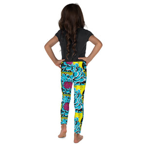 Elevate Your Girl's Active Style with Pop Art Inspired Yoga Pants 002 Dahlia Exclusive Girls Leggings