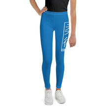 Girls Youth BJJ Leggings – Stretchy Yoga Pants for Movement & Style - Azul