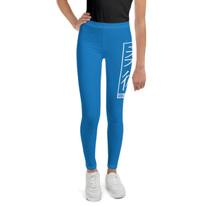 Girls Youth BJJ Leggings – Stretchy Yoga Pants for Movement & Style - Azul