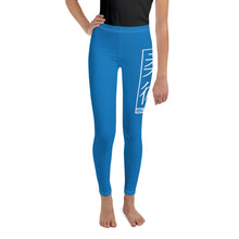 Girls Youth BJJ Leggings – Stretchy Yoga Pants for Movement & Style - Azul