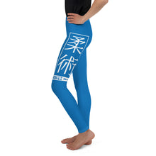 Girls Youth BJJ Leggings – Stretchy Yoga Pants for Movement & Style - Azul