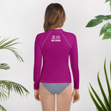 Girls Youth Rash Guard – Long Sleeve Classic Jiu-Jitsu Grappling Gear – Fresh Eggplant