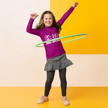 Girls Youth Rash Guard – Long Sleeve Classic Jiu-Jitsu Grappling Gear – Fresh Eggplant