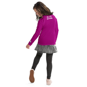 Girls Youth Rash Guard – Long Sleeve Classic Jiu-Jitsu Grappling Gear – Fresh Eggplant