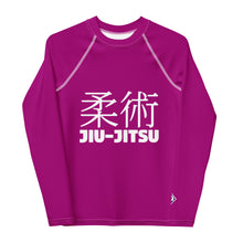 Girls Youth Rash Guard – Long Sleeve Classic Jiu-Jitsu Grappling Gear – Fresh Eggplant