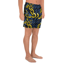 Golden Strides: Men's Mile After Mile - Golden Chains 002 Exclusive Mens Running Shorts