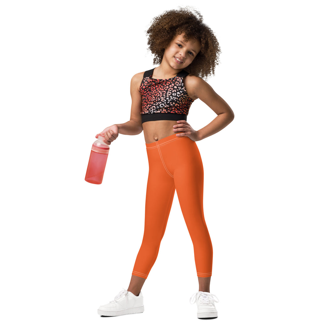 Gym Ready: Solid Color Workout Leggings for Girls - Flamingo Exclusive Girls Kids Leggings Solid Color