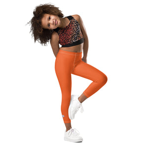 Gym Ready: Solid Color Workout Leggings for Girls - Flamingo