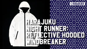 Harajuku Night Runner: Reflective Hooded Windbreaker