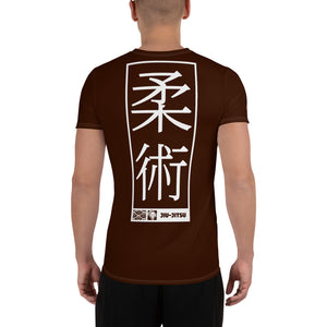 High-Performance Men's Jiu-Jitsu Rash Guard - Short Sleeve Edition - Chocolate