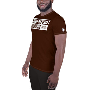 High-Performance Men's Jiu-Jitsu Rash Guard - Short Sleeve Edition - Chocolate