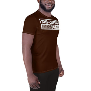 High-Performance Men's Jiu-Jitsu Rash Guard - Short Sleeve Edition - Chocolate