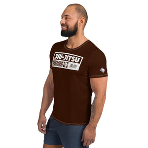 High-Performance Men's Jiu-Jitsu Rash Guard - Short Sleeve Edition - Chocolate