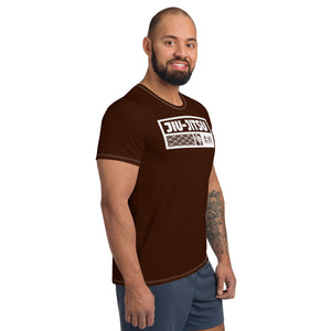 High-Performance Men's Jiu-Jitsu Rash Guard - Short Sleeve Edition - Chocolate