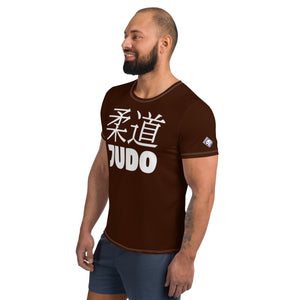 High-Performance Men's Judo Rash Guard - Short Sleeve Edition - Chocolate