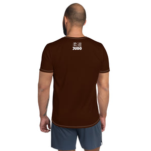 High-Performance Men's Judo Rash Guard - Short Sleeve Edition - Chocolate