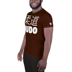 High-Performance Men's Judo Rash Guard - Short Sleeve Edition - Chocolate