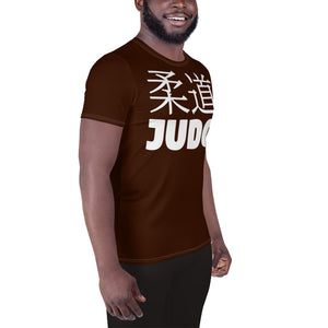 High-Performance Men's Judo Rash Guard - Short Sleeve Edition - Chocolate