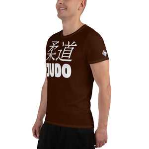 High-Performance Men's Judo Rash Guard - Short Sleeve Edition - Chocolate